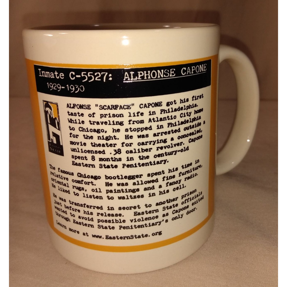 Al Capone Souvenir Mug from Eastern State Penitentiary - Picture 2 of 7